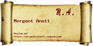 Morgent Anett névjegykártya